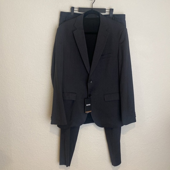 BOSS Hugo Boss Slim Fit 2pc Suit Medium Grey 42R - Picture 3 of 17